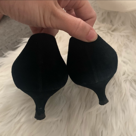 PRADA Black Suede Kitten Heel Pumps - Picture 5 of 8